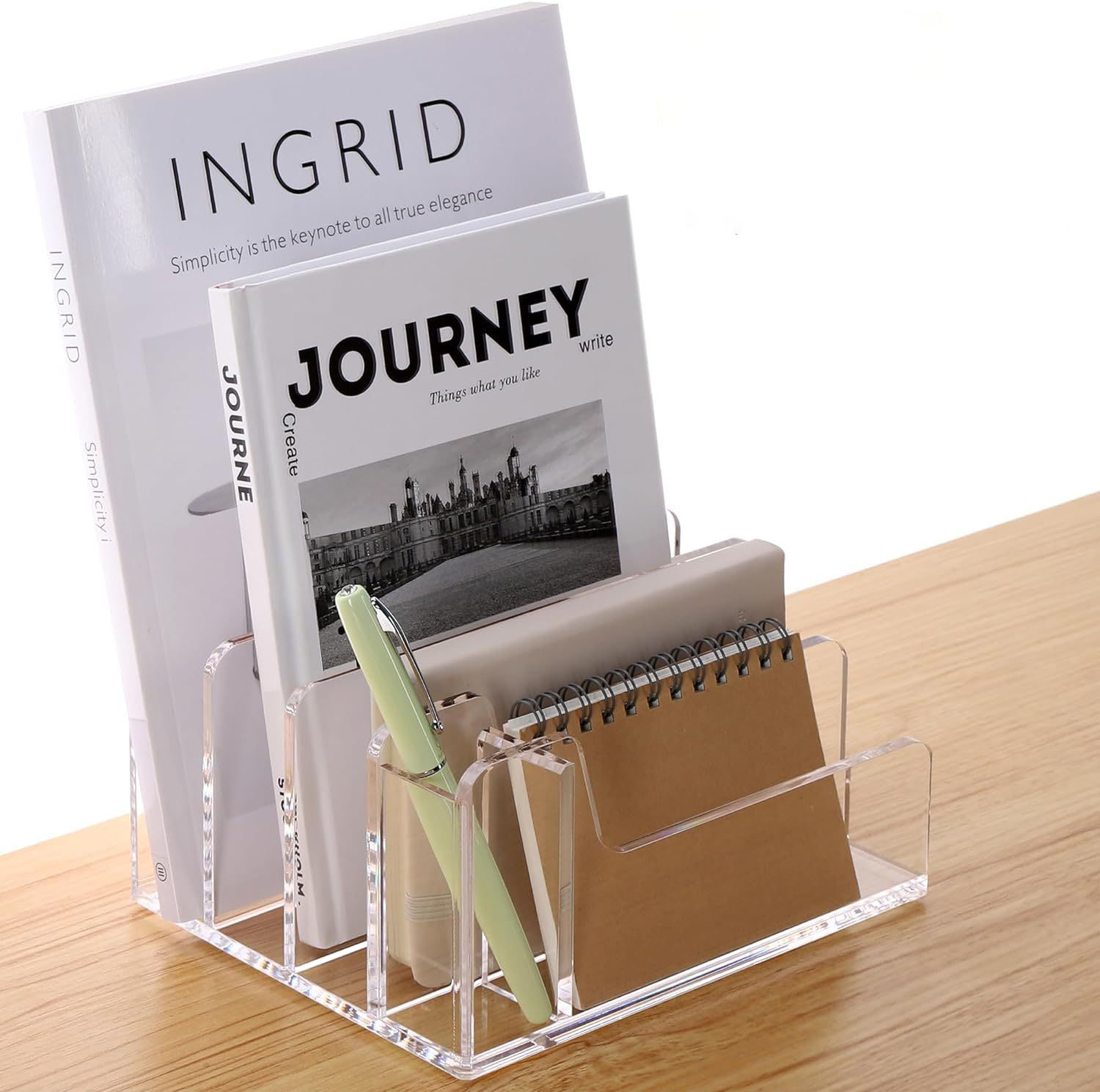 Transparent Acrylic File and Stationery Organizer